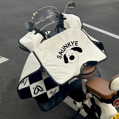 。电动车挡风被冬季加绒加厚保暖加大女冬款防水防风摩托电瓶车男