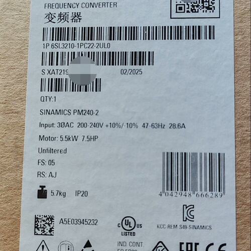 议价变频器6SL3210-1PC22-2UL06SL3210-1PC21-8UL0