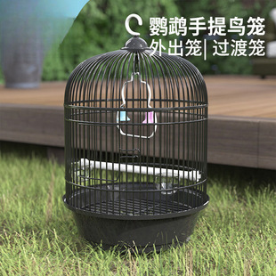新品鸟笼虎牡丹珍珠文鸟外带小鸟笼观园艺鸟笼子