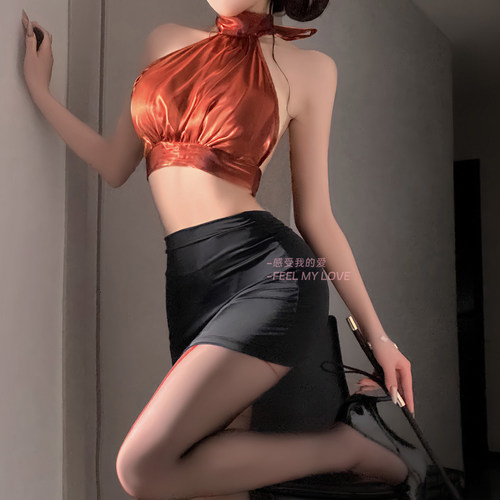 FEELMYLOVE 性感秘书包臀裙套装纯欲诱惑禁欲系夜店御姐套装