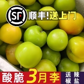 包邮 酸脆李子三月李新鲜水果现摘青李子孕妇整箱顺丰 精选大果