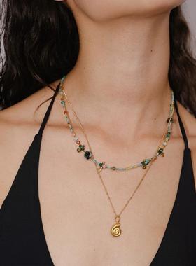 源500+！现169.9！海螺耳语项链套组 小众设计师款 天然宝石