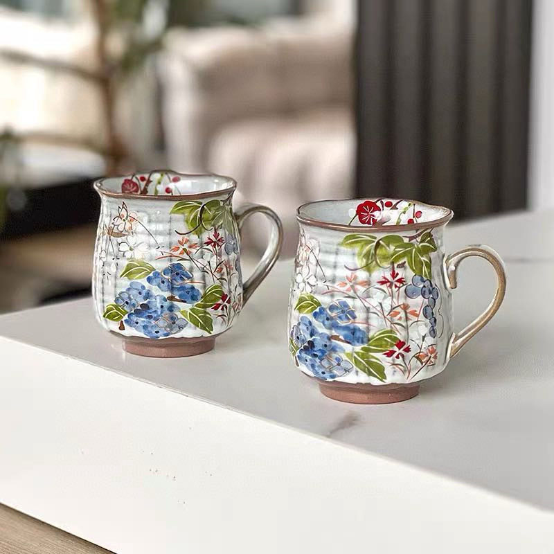 源100+！现79.9！百年窑口匠心手作清水烧杯马克杯釉下彩永不清褪