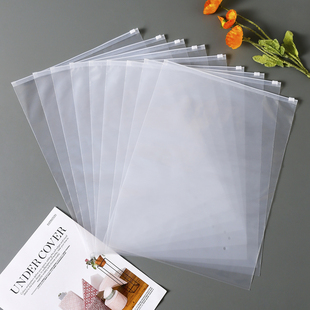 服装拉链袋pe透明塑料收纳袋商用衣服包装袋磨砂警示语高档服装袋