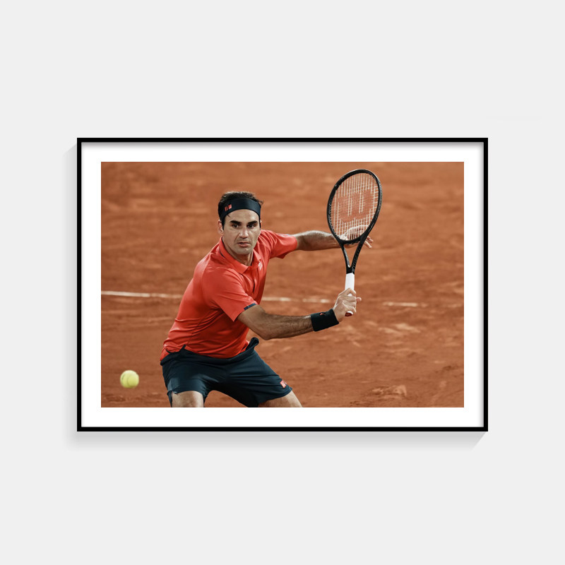 费德勒Roger Federer网球运动明星海报装饰画客厅卧室体育馆挂画