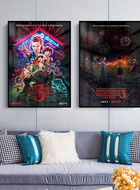 怪奇物语3 Stranger Things 美剧海报装饰画客厅卧室书房酒店挂画