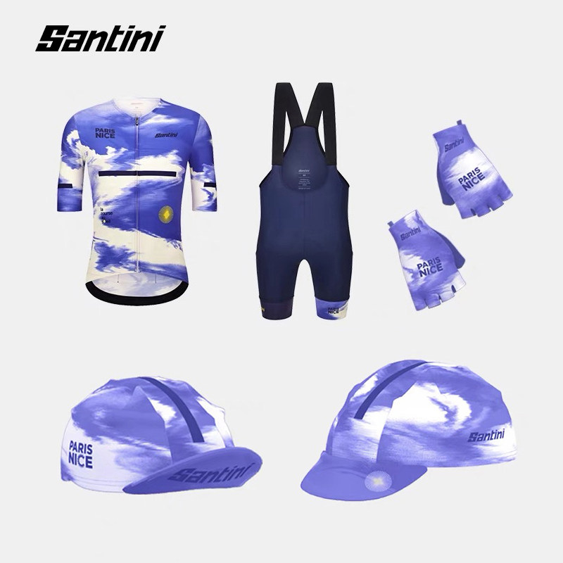 Santini 环法巴黎尼斯限量版男女款短袖骑行服背带裤系列