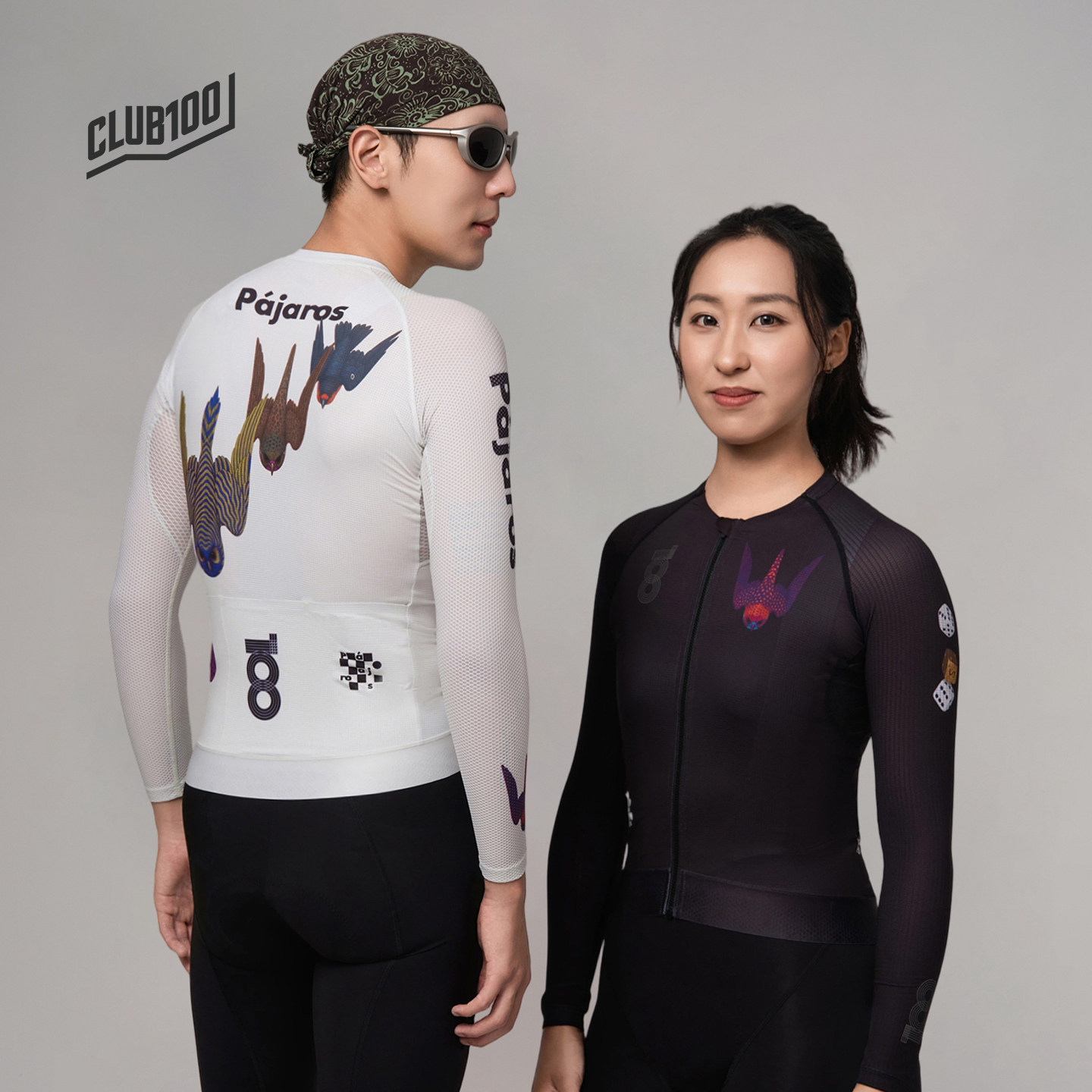 CLUB100新品2026观鸟联名系列男女同款长袖公路骑行服吸汗透气