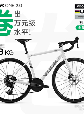 VOOK ONE2.0公路自行车单盘13速碳纤维前叉油压碟刹全内走线