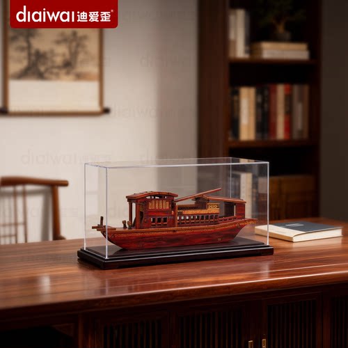 迪爱歪手工成品南湖红船摆件博古架木质船模型书房装饰品生日礼物