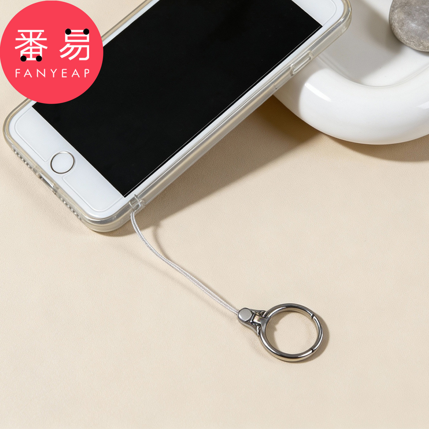 手机挂绳E1pn008-创意挂绳手机支架多功能二合一指环扣便携挂链