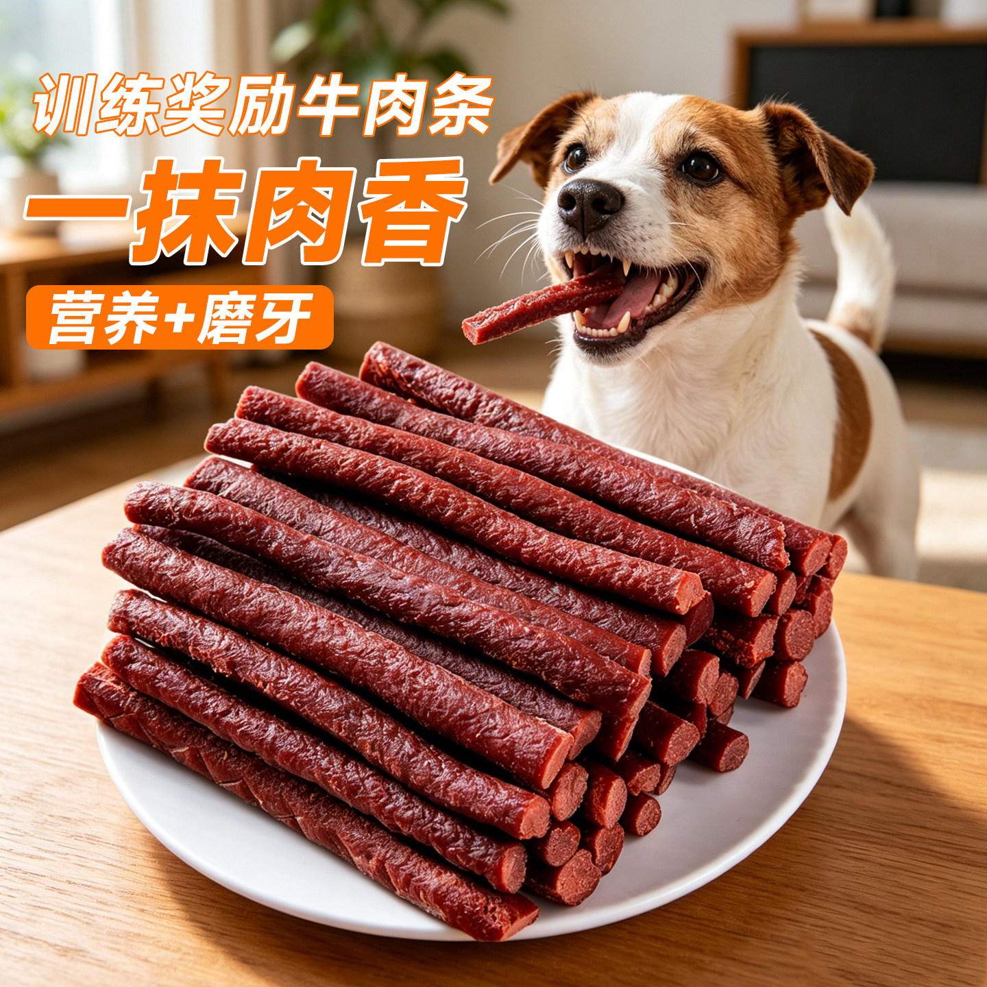 狗狗牛肉条肉干磨牙零食营养宠物狗零食通用型训练奖励500g