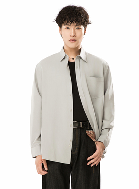 Simple R【商务衬衫】天丝™莱赛尔透气长袖男士秋季轻奢休闲开衫