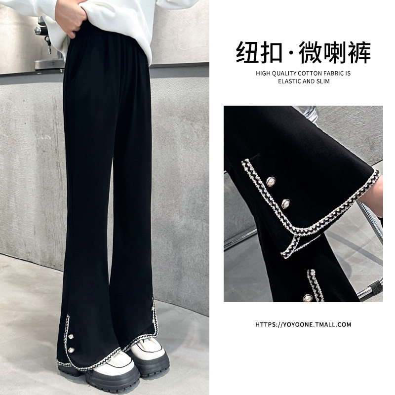 女童裤子春秋2024新款儿
