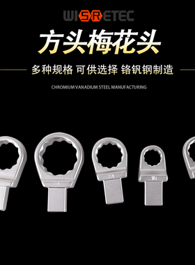 台湾进口18X14MM 13-41mm梅花扭力扳手头/开口头/插件 可换头 CRV