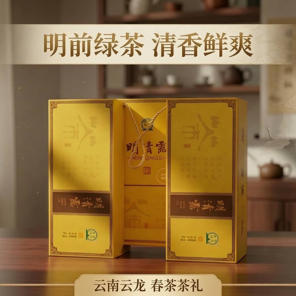 云龙 新茶佬倵茶明清露新包装 6*32g/礼盒茶叶春茶