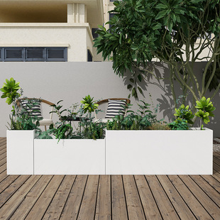 户外不锈钢花箱外摆商业街售楼部广场隔断长方形花槽园艺花坛