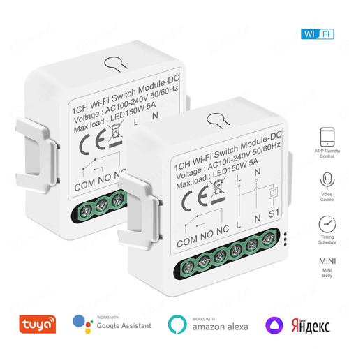 智能wfii迷你通断器模块零火APP语音定时遥控暗盒开关灯智能家居