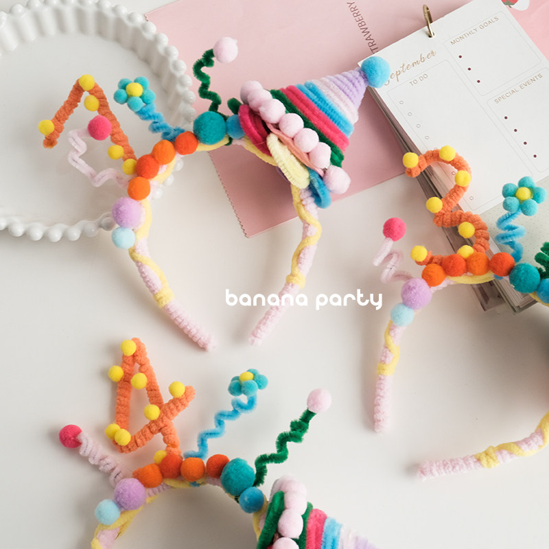 扭扭棒数字卷卷搞怪可爱发箍