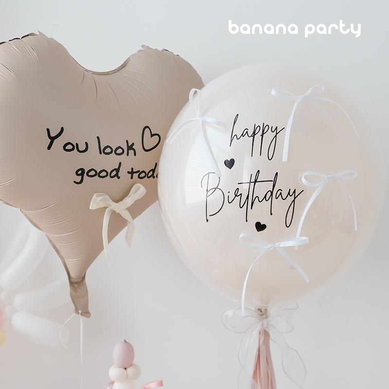 ins风高级感蝴蝶结气球生日拍照