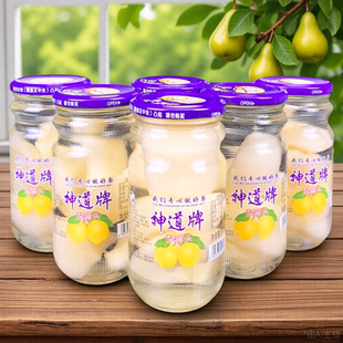 水果梨罐头神道牌雪梨罐头500g/瓶夏季消暑食品甘甜脆梨清爽饮料