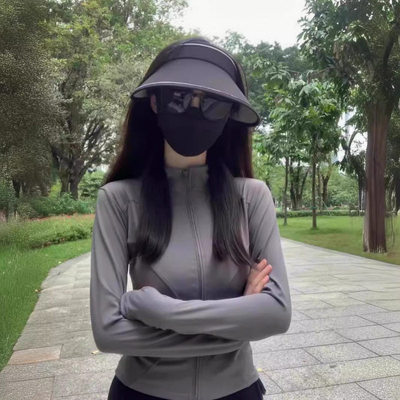 冰丝修身防晒衣女2025夏季薄款透气凉感户外遮阳防紫外防晒服外套