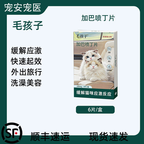 毛孩子猫用加巴喷丁片止疼应激