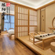 日式 推拉门料理店格栅格子门移门隔断榻榻米障子门实木和室门定制