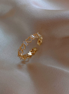 小红书同款小众设计感手表戒指个性时尚创意食指戒单身开口戒手饰