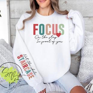 Sweatshirt the Religious Women彩色印花宽松卫衣 step Focus