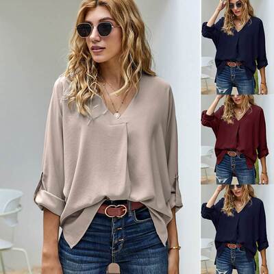 M-4XL Plus size Blouse Women Casual Top Loose ladies Shirts
