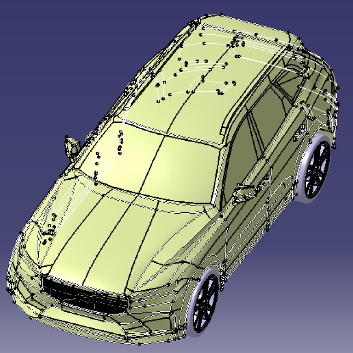 volvo沃尔沃suv汽车曲面造型3d三维几何数模型乘用车stp工程图纸