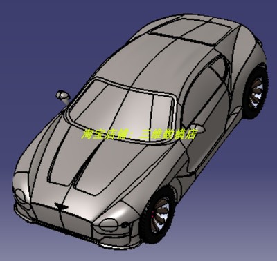 宾利EXP10双座轿跑车汽车曲面3D三维几何数模型Solidworks轮胎stp