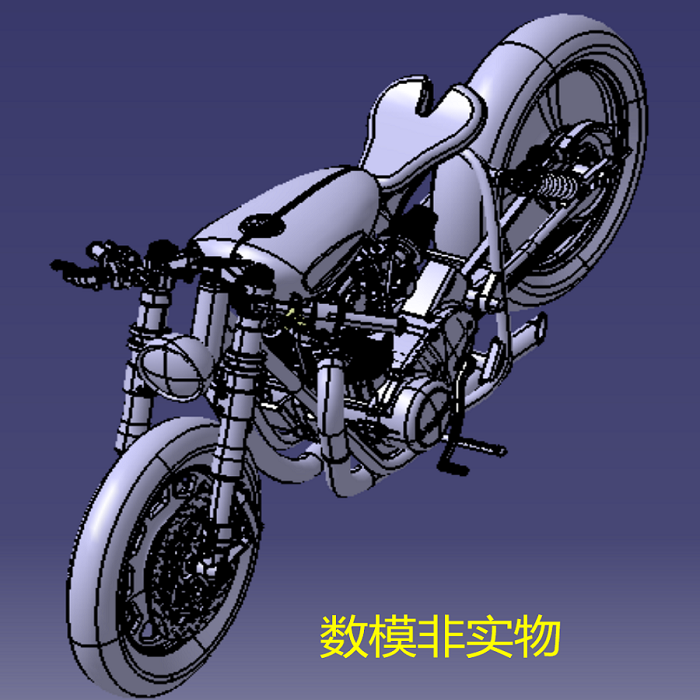 摩托车机动车3D三维几何数模型雅马哈stp工程图纸齿轮齿条造型CAD
