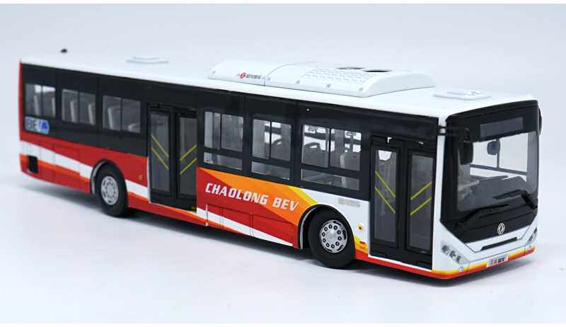 正品国产原厂车模东风超龙巴士客车新能源纯电动1:42合金仿真汽车