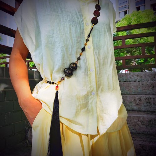 非遗大漆葫芦腰绳古风汉服腰链文玩小葫芦斜挎挂件可伸缩松紧