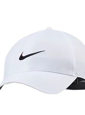 Nike耐克金属扣帽子秋冬季高尔夫运动白色黑标BV1076-100经典gx仓