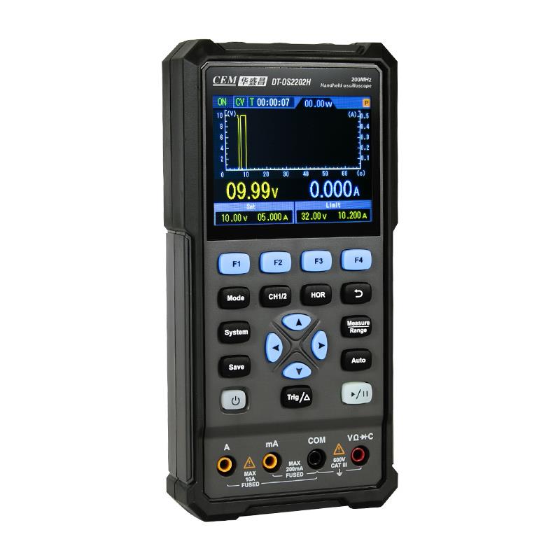 CEM华盛昌手持式高精度双通道示波器万用表DT-OS250H/2102H/2202H