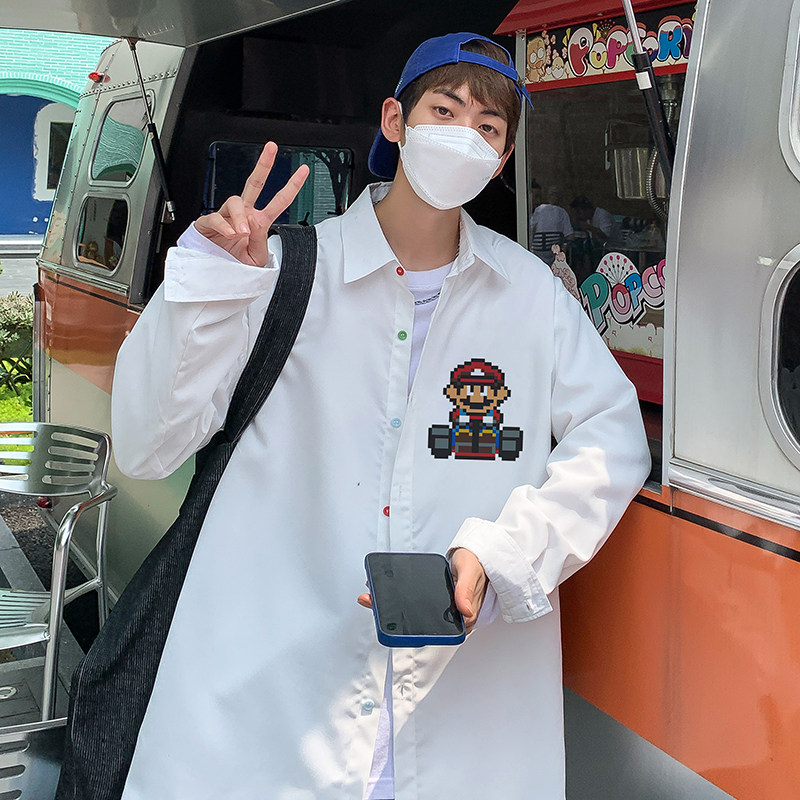 2025秋装宽松百搭衬衫男女情侣款港风长袖衬衣百搭休闲CS2322-P45,男装衬衫,电商B295
