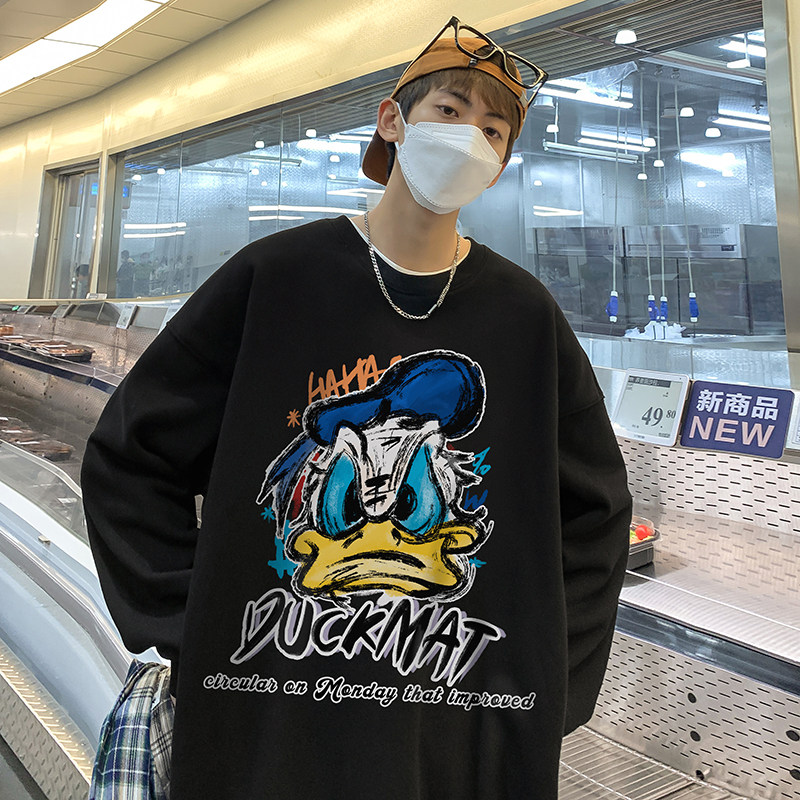 抖音供货！港风潮宽松大码涂鸦印花卫衣男潮流休闲外套WY2338-P43,女装短外套,电商B295