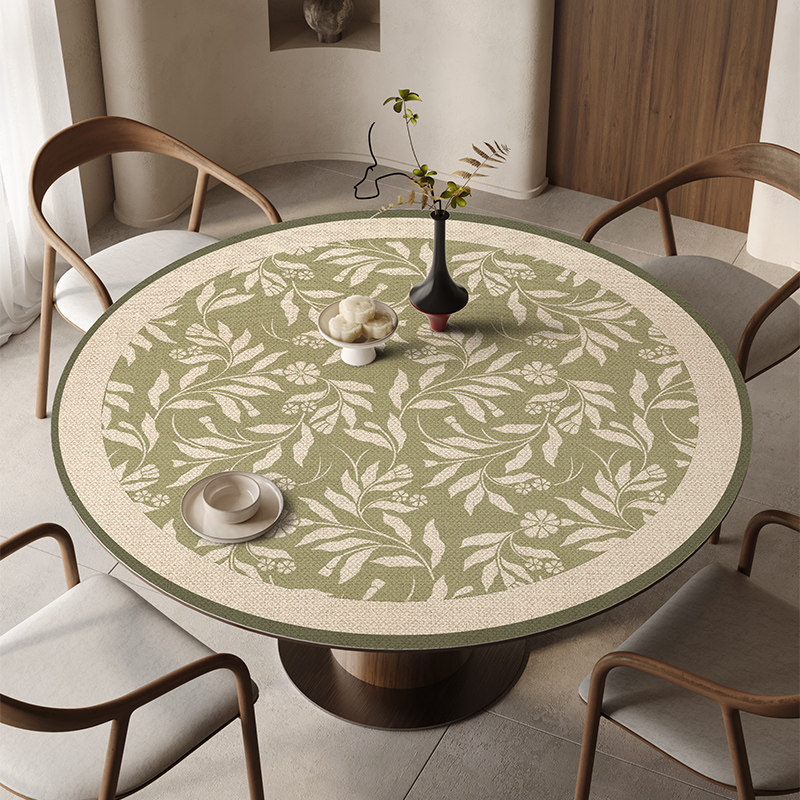 侘寂风圆桌垫防水防油防烫免洗茶几保护法式圆形桌布pvc餐桌垫子,居家布艺,桌布,淘宝优惠券,粉丝福利购,淘宝优惠卷
