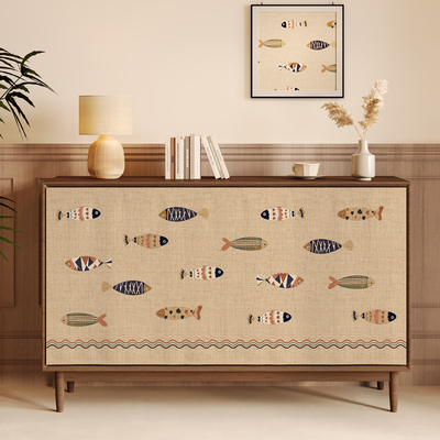 侘寂风柜帘2025新款杂物柜遮挡帘子遮丑神器鞋柜防尘布帘滑轨挂帘