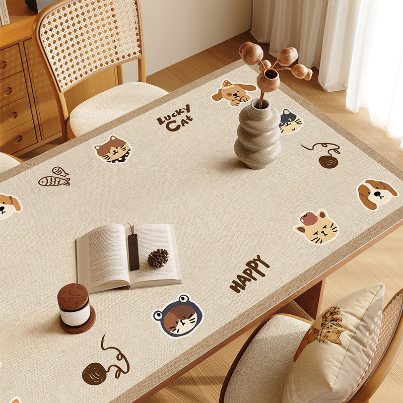 日式卡通桌垫防油防水防烫桌布pvc茶几桌面保护垫餐桌垫新款定制,居家布艺,桌布,淘宝优惠券,粉丝福利购,淘宝优惠卷