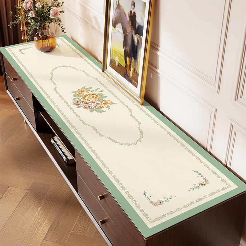 欧式皮革电视柜垫桌垫鞋柜台面垫子防水玄关柜垫餐边柜垫茶几桌布,居家布艺,桌布,淘宝优惠券,粉丝福利购,淘宝优惠卷