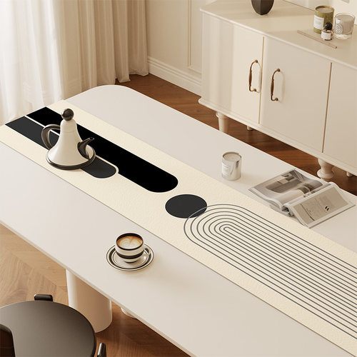 现代简约桌旗防水防油茶桌桌旗布轻奢高端茶席垫布可定制长条桌布