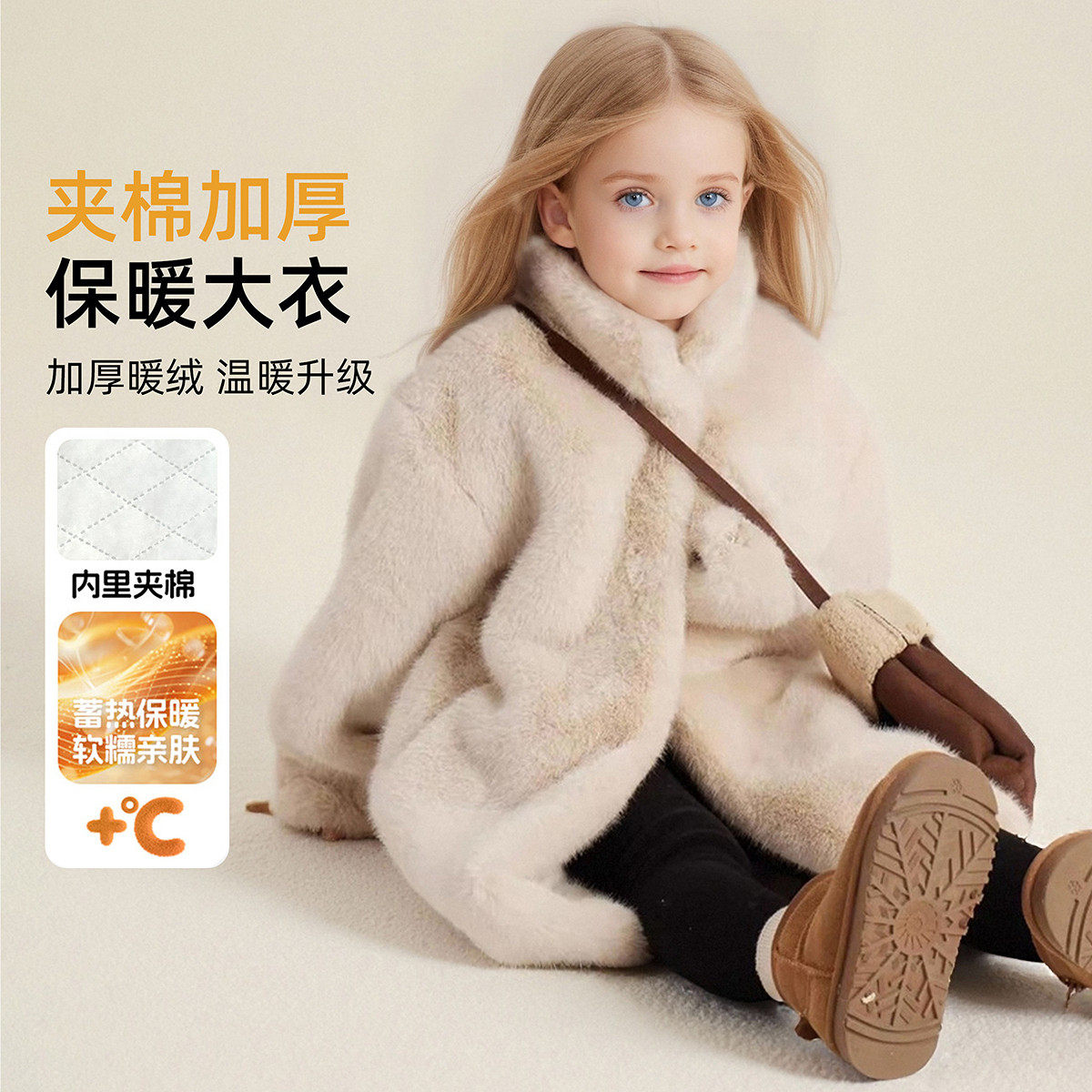 BD童装女童女大童加厚保暖时髦外套秋冬2025冬季新款毛绒长款外套,童装/婴儿装/亲子装,普通外套,淘宝优惠券,粉丝福利购,淘宝优惠卷