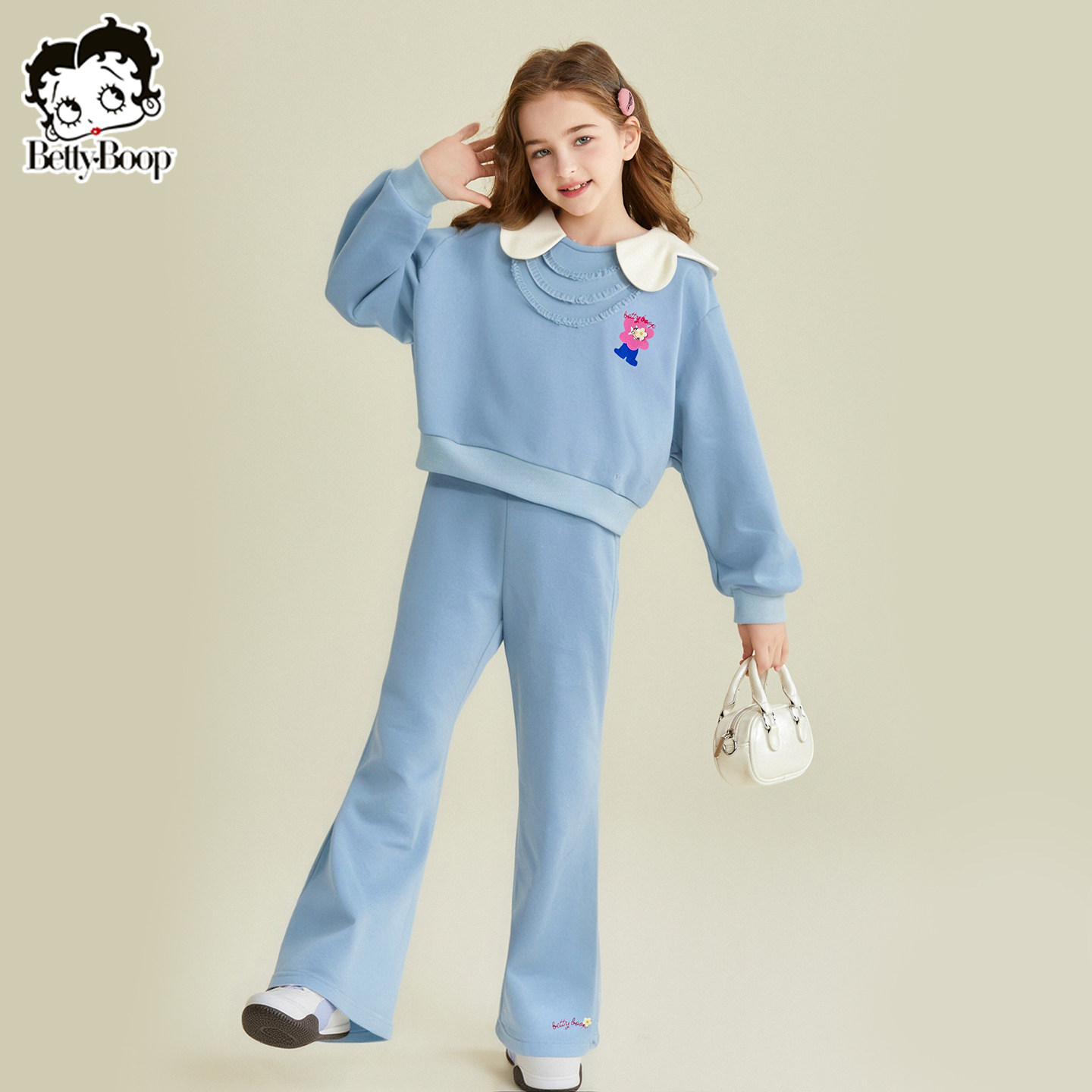 贝蒂女童娃娃领卫衣休闲洋气套装2026年春款儿童中大童春季两件套,童装/婴儿装/亲子装,套装,淘宝优惠券,粉丝福利购,淘宝优惠卷