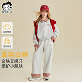 贝蒂女童春款 儿童中大童洋气两件套 2026年春季 针织卫衣裤 子套装