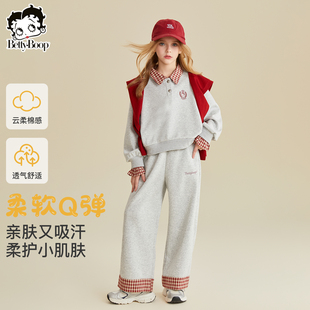 贝蒂女童春款针织卫衣裤子套装2026年春季儿童中大童洋气两件套