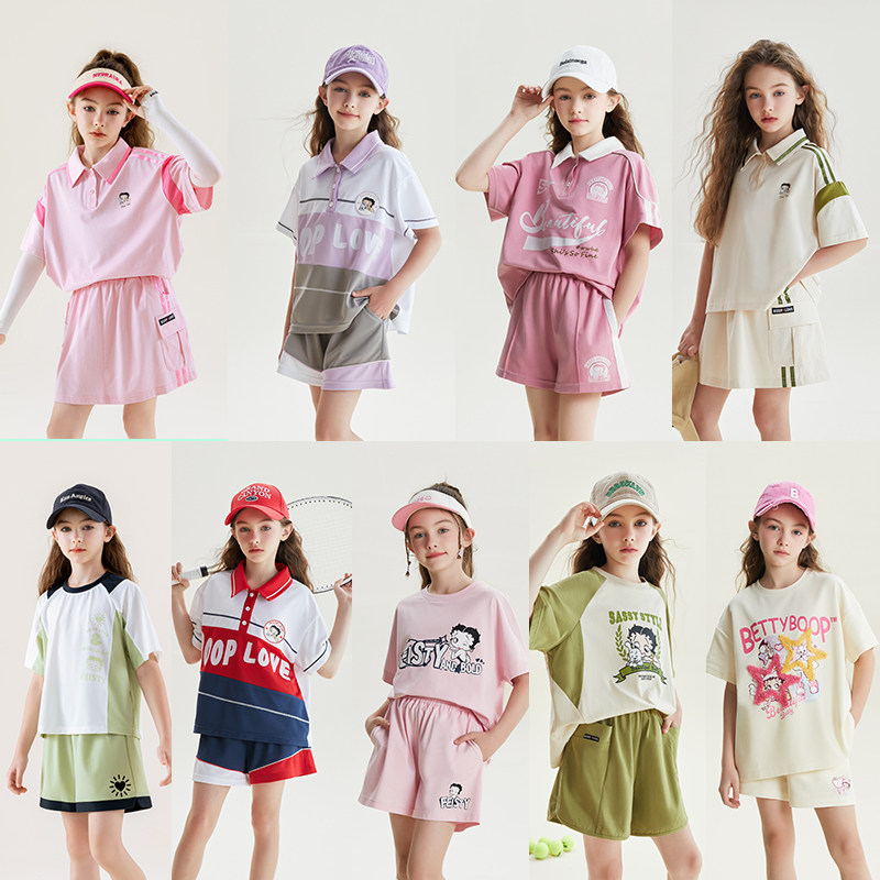 【断码清仓】贝蒂2025夏季女童运动套装儿童女大童洋气爆款两件套